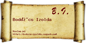 Bodócs Izolda névjegykártya